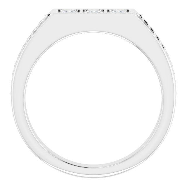 14K White 2 mm Round 1/10 CTW Natural Diamond Ring